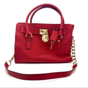 Michael Kors Hamilton Satchel Saffiano Leather Bag